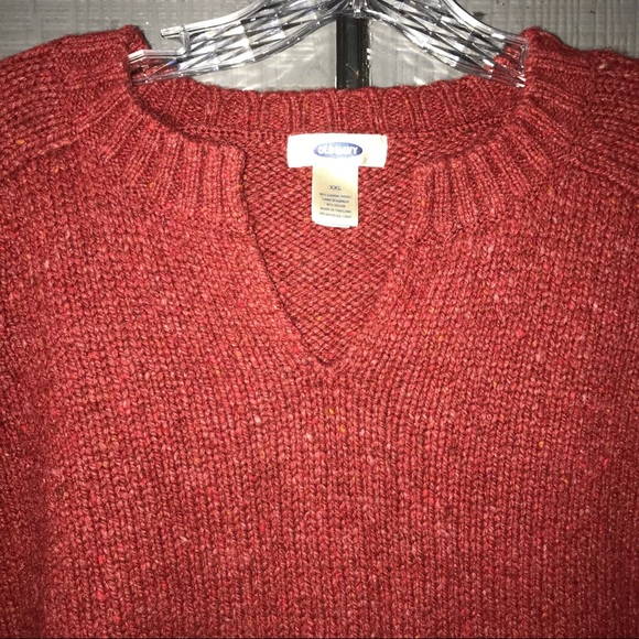 Old Navy sweater, rust colored tweed, 60% lambs’ wool - Picture 2 of 7